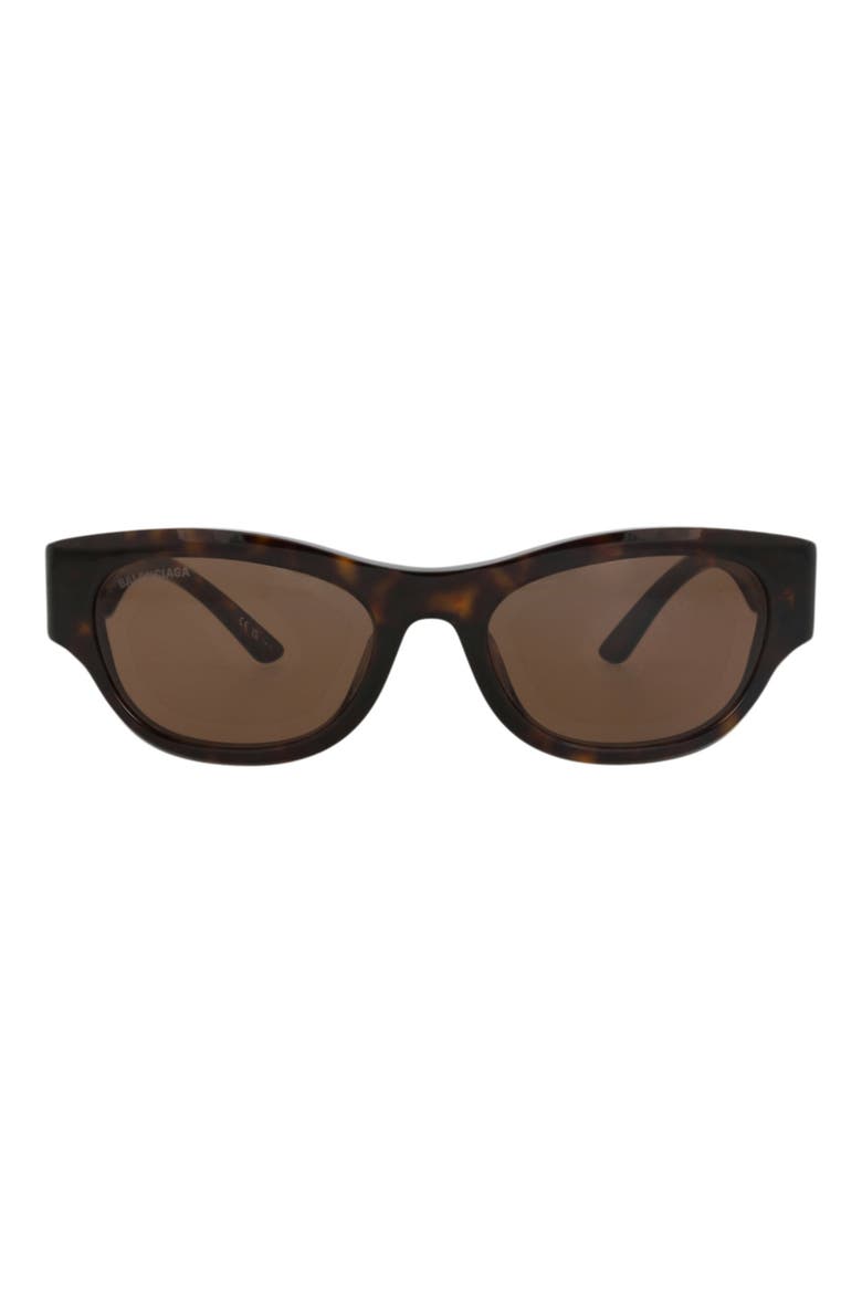 55mm Rectangular Sunglasses, Main, color, HAVANA HAVANA BROWN
