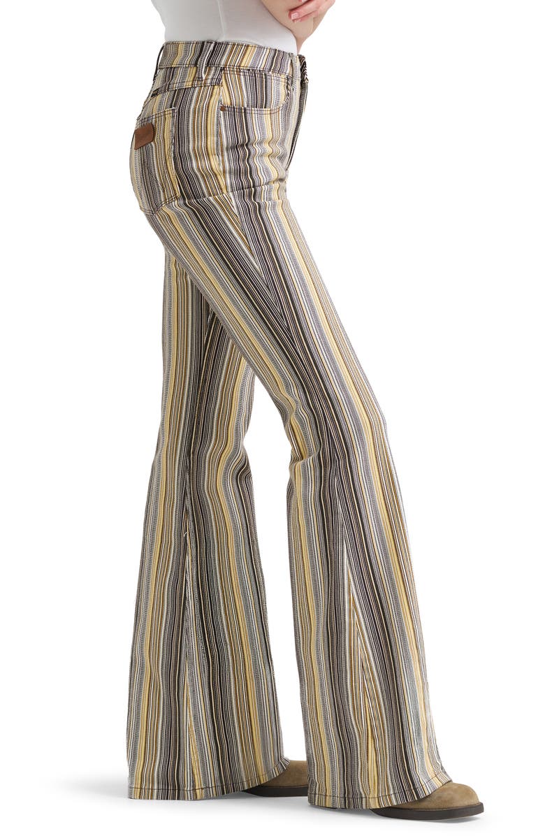 Wrangler Western Stripe Flare Jeans, Alternate, color, Sunset Sepia