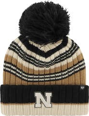 '47 Women's '47 Khaki Nebraska Huskers Barista Cuffed Knit Hat with Pom
