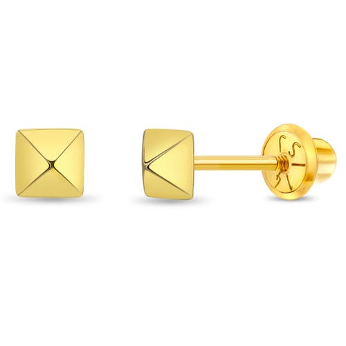 IN SEASON JEWELRY IN SEASON JEWELRY 14K DAINTY PYRAMID EARRINGS