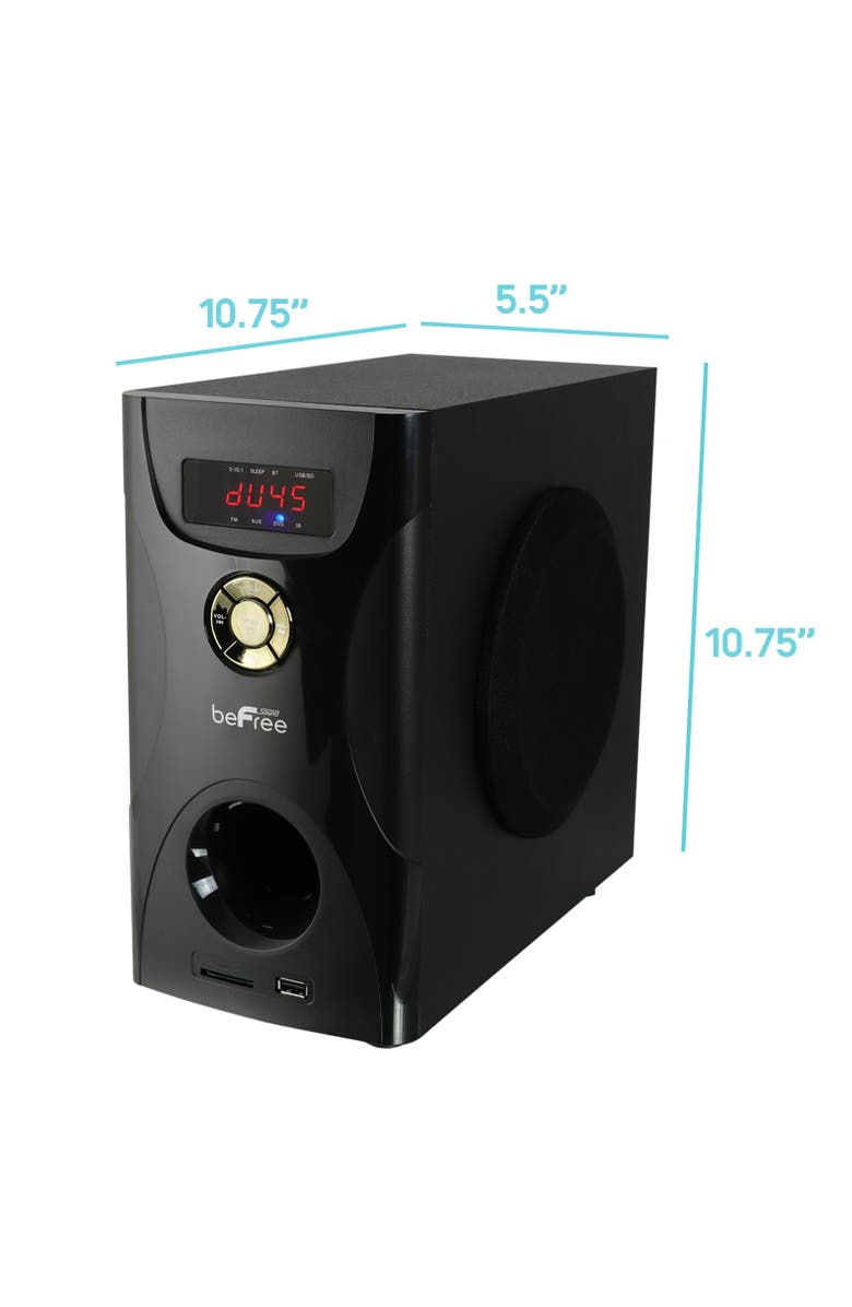 Befree Sound 5.1 Bluetooth Channel Surround Sound Speaker System, Alternate, color, Black