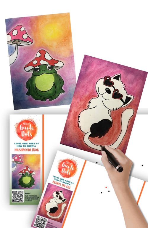 Guide Dots Add-On Art Rolls for Guide Dot's Art Kits in L1 Mushroom Frog/hearts Cat  product