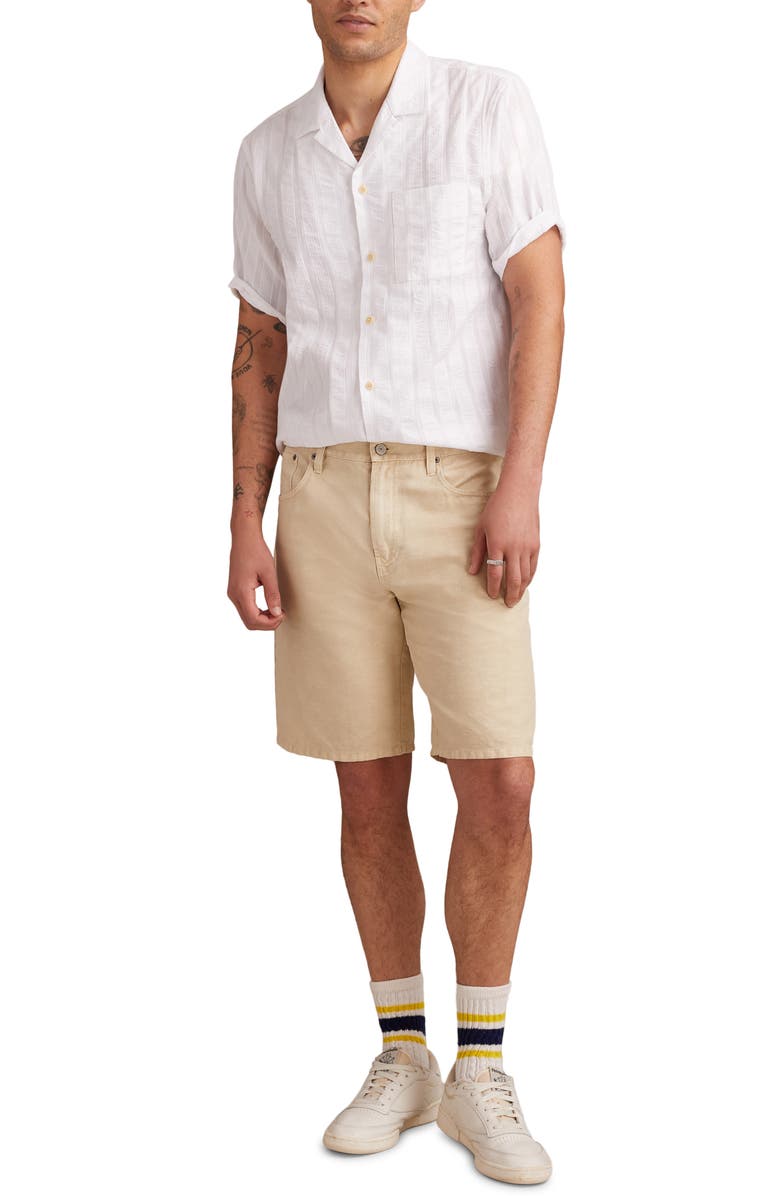 Lucky Brand Cotton & Linen Shorts, Alternate, color, Moonstruck
