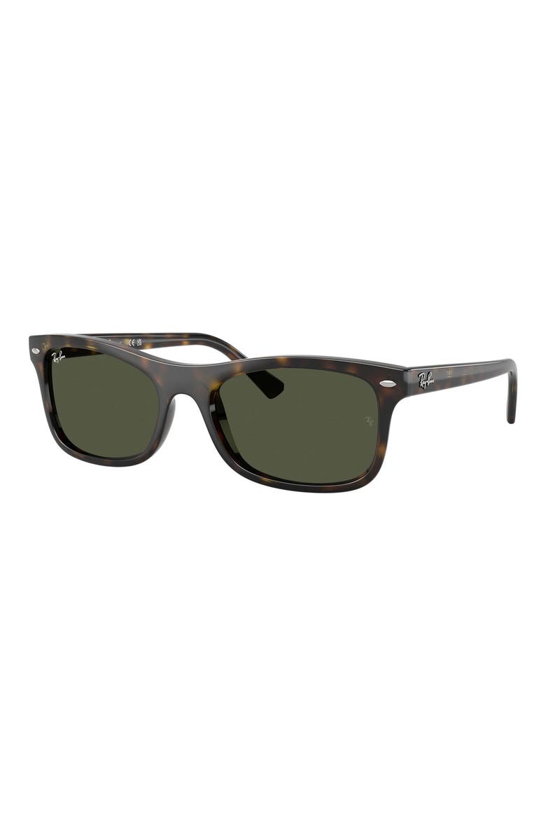 54mm Square Sunglasses, Alternate, color, HAVANA / GREEN