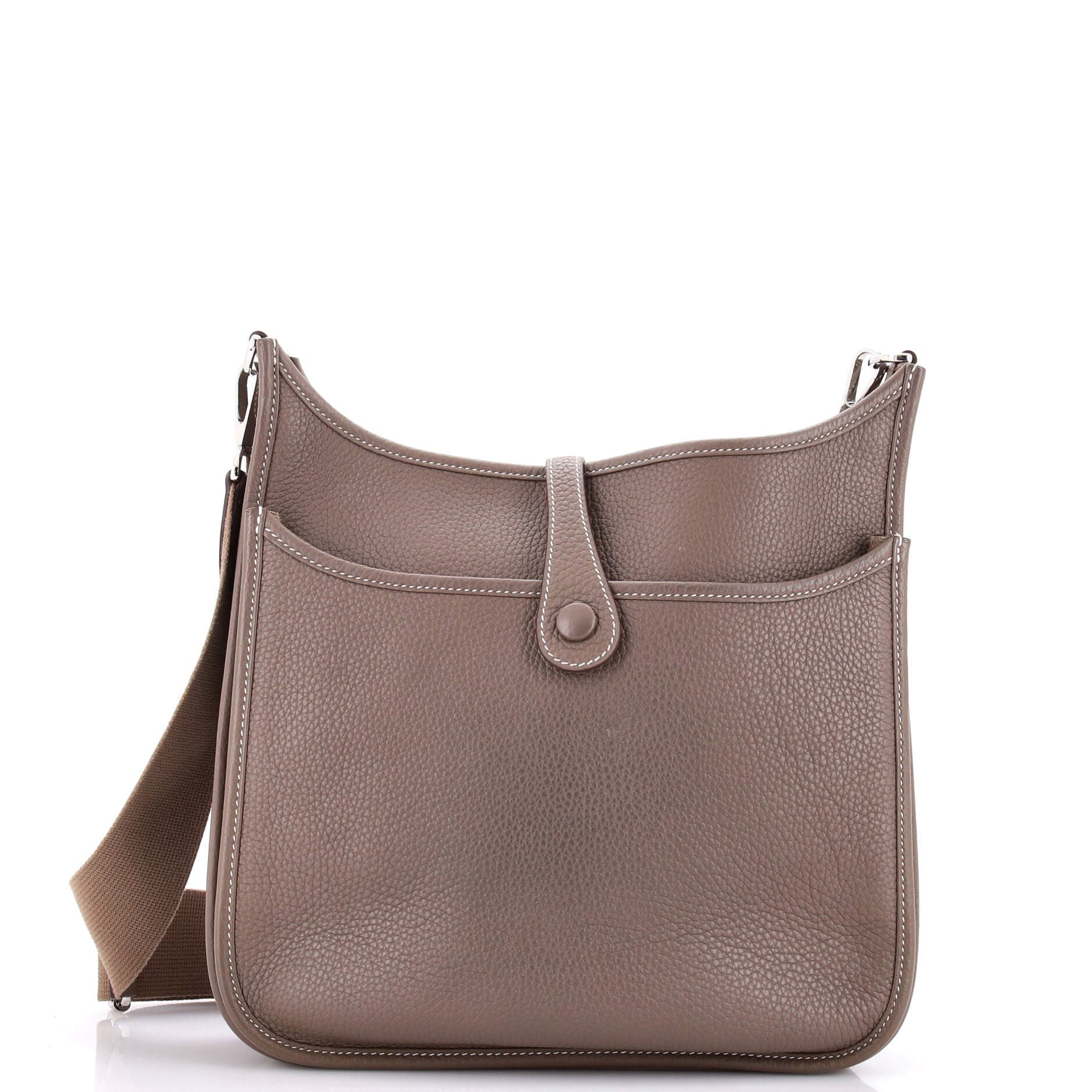 Pre-Owned Hermes Evelyne Bag Gen III Clemence PM, Alternate, color, Etoupe