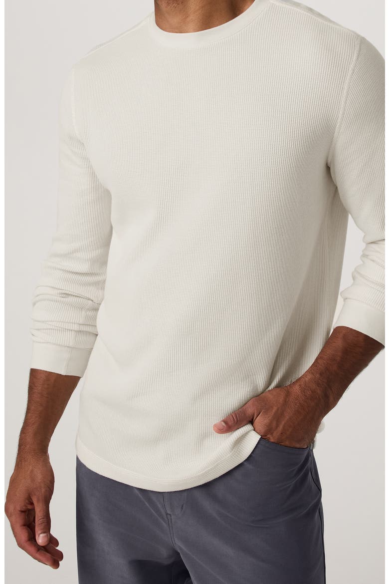 Waffle Crew T-Shirt, Alternate, color, MARSHMALLOW