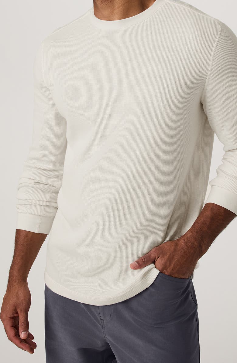 Vuori Waffle Crew T-Shirt, Alternate, color, Marshmallow