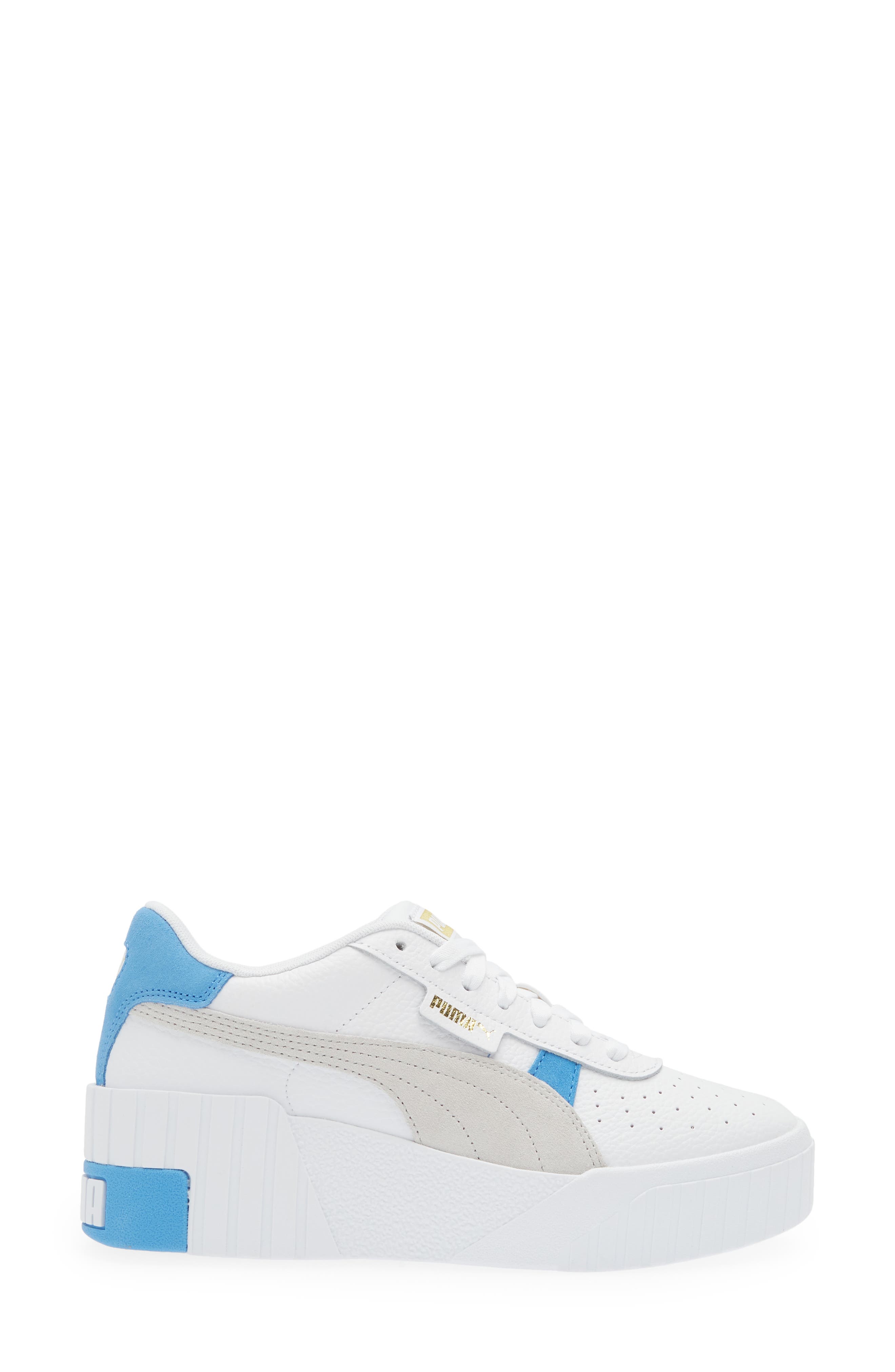 Cali Wedge Sneaker, Alternate, color, WHITE