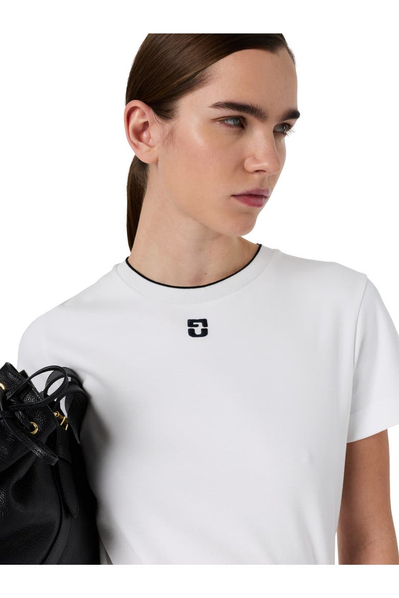 Maiane Monogram Logo T-Shirt, Alternate, color, White