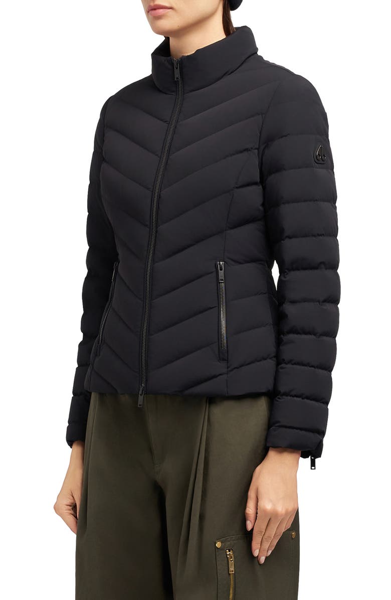 Moose Knuckles Elora Water Repellent 800 Fill Power Down Jacket, Main, color, Black