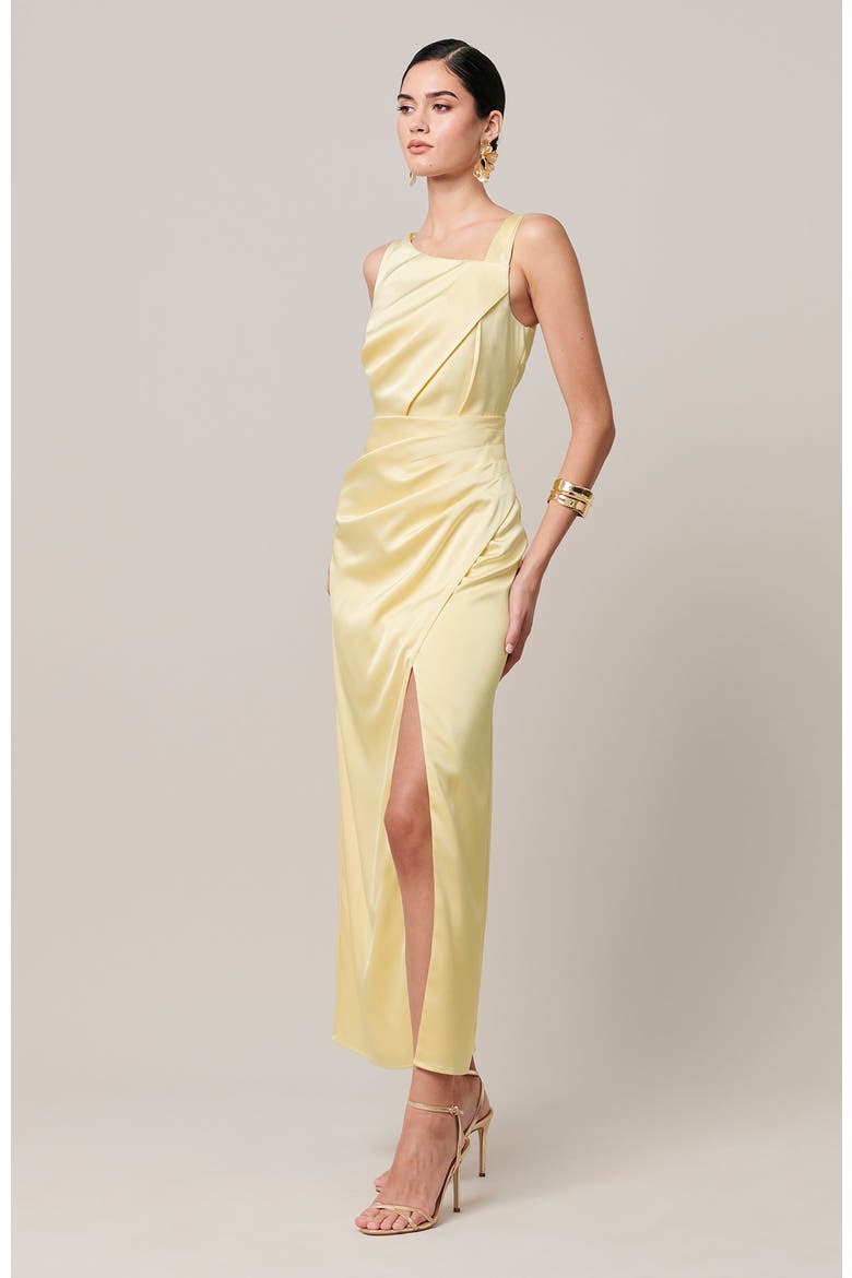 Carey Midi Dress, Alternate, color, Butter