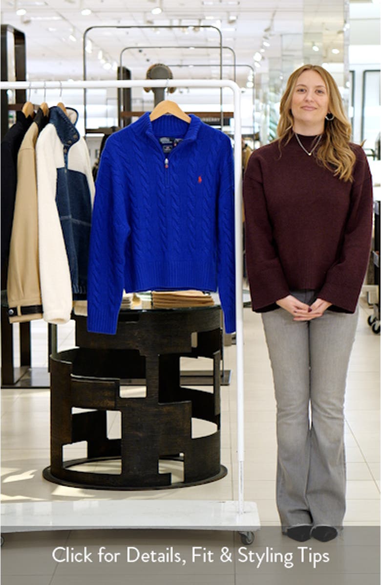 Team USA Cable Stitch Half Zip Pullover, sales video thumbnail