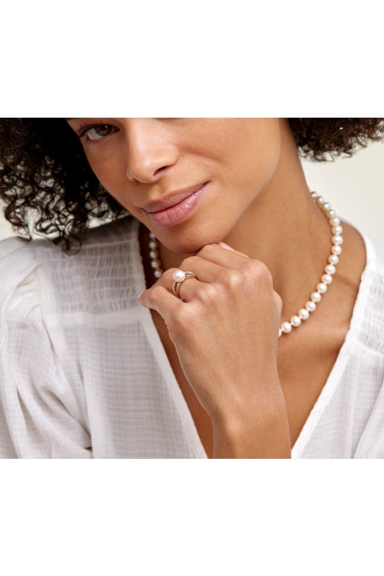 White South Sea Pearl Lana Ring, Alternate, color, White Gold