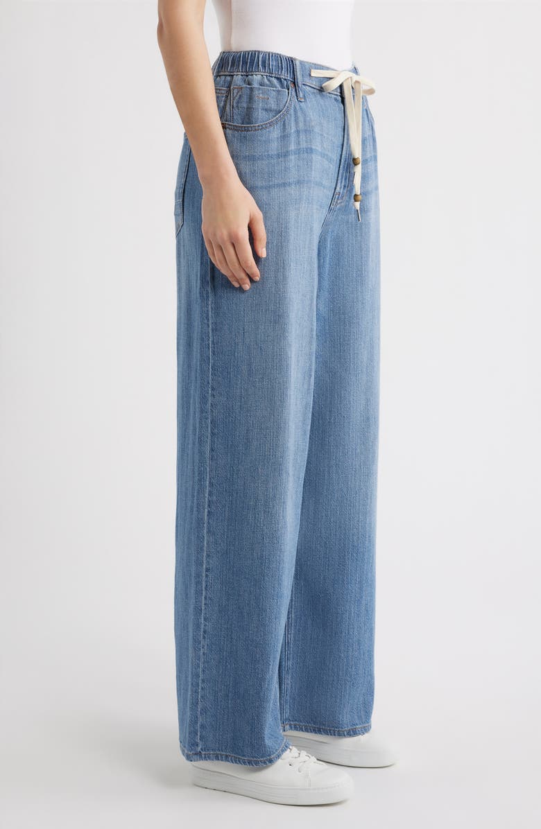 CITY BLUES Drawstring Wide Leg Jeans, Alternate, color, Medium Indigo