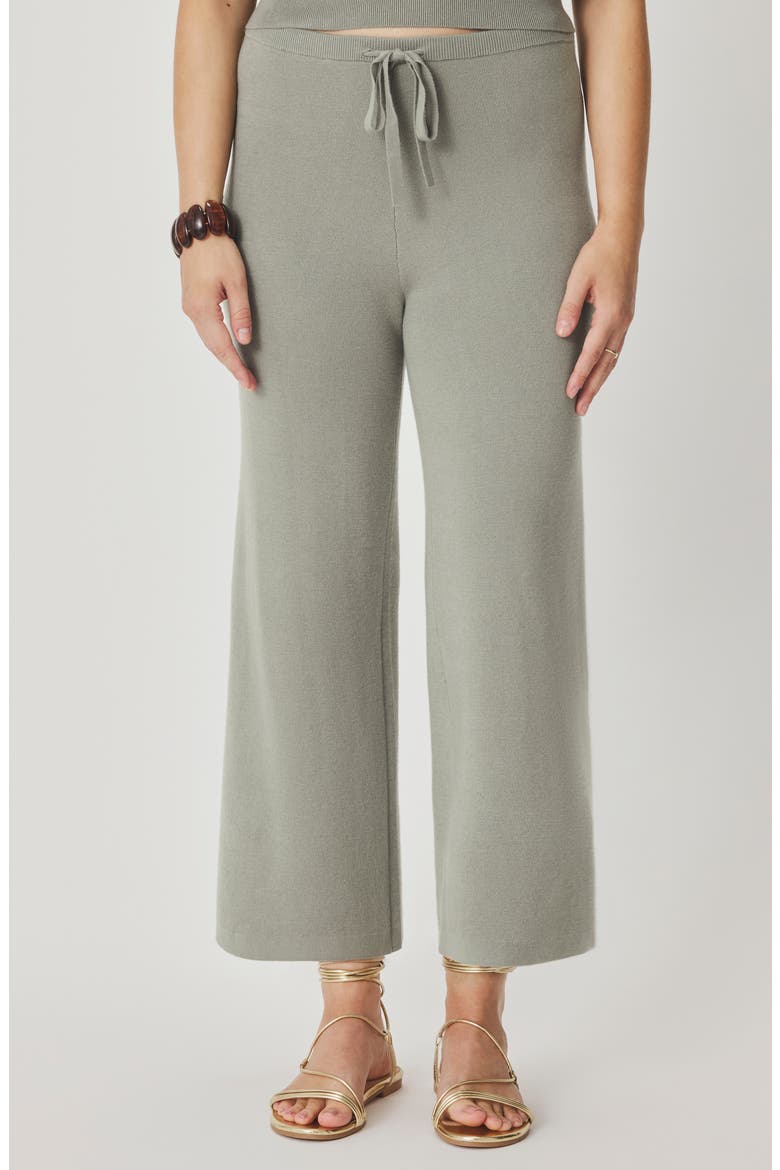 Christa Crop Sweater Pants, Main, color, EUCALYPTUS GREEN