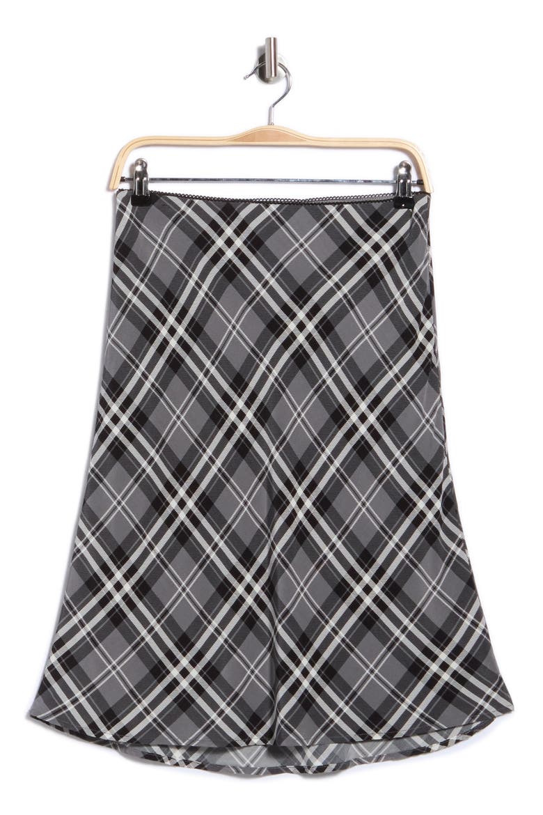 Bias Midi Skirt, Main, color, GREY PLAID