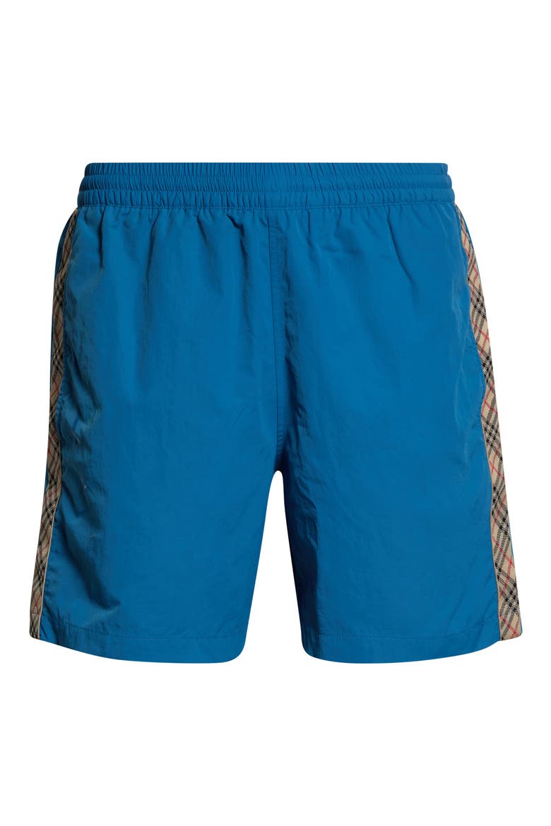 Seb Check Side Panel Swim Trunks, Main, color, OFFICERS BLUE