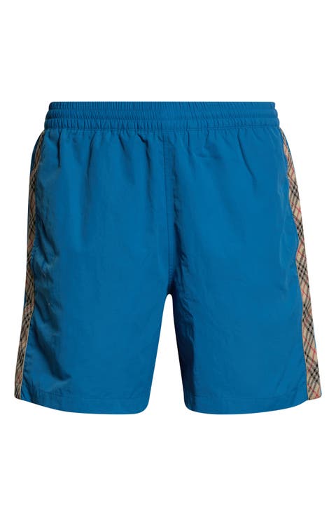 Seb Check Side Panel Swim Trunks