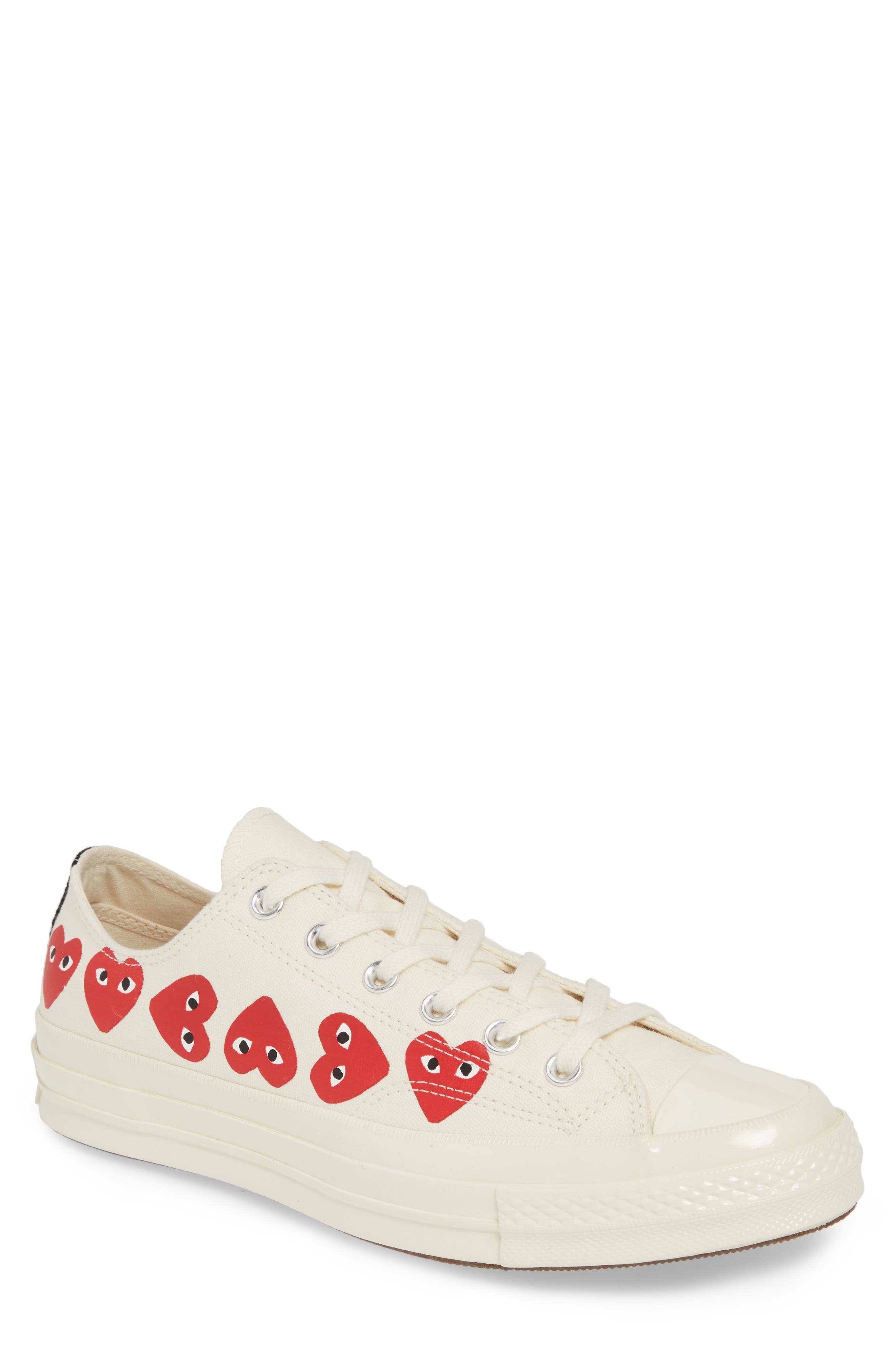 Comme des Garçons PLAY x Converse Chuck Taylor<sup>®</sup> Low Top Sneaker, Main, color, 