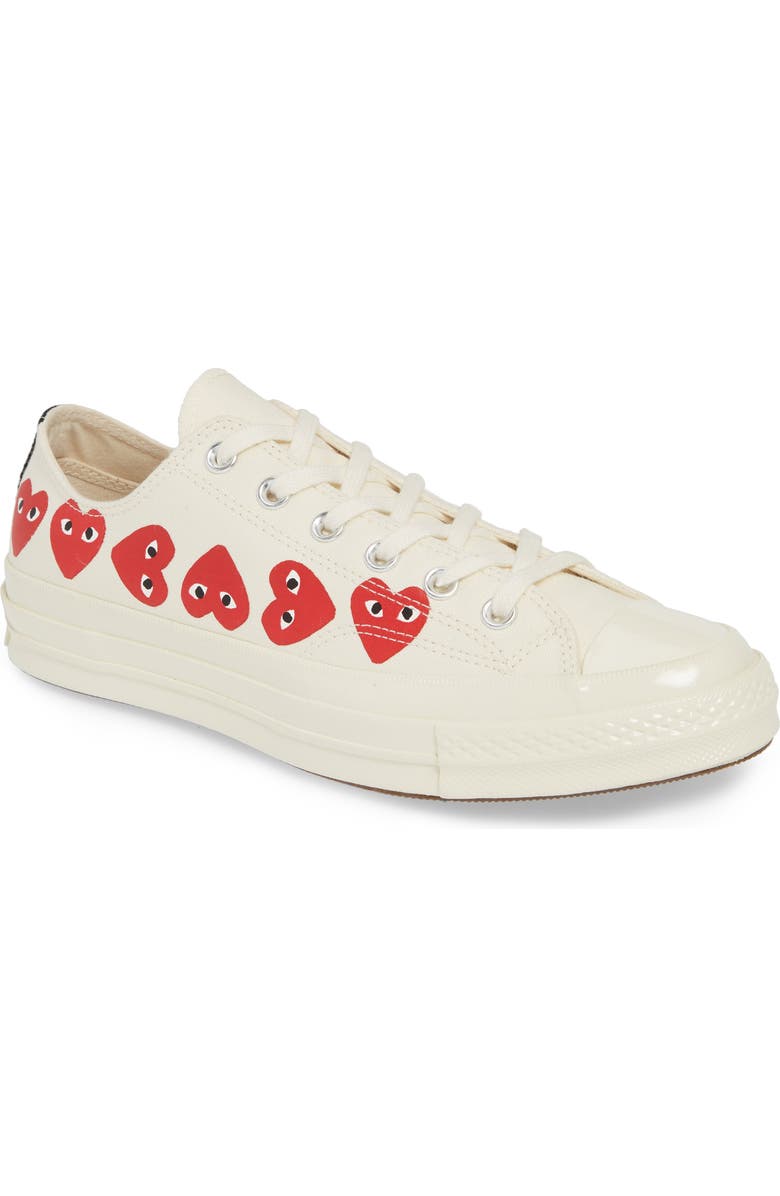 Comme des Garçons PLAY x Converse Chuck Taylor<sup>®</sup> Low Top Sneaker, Main, color,