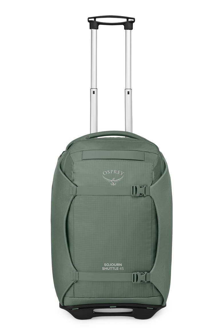 Sojourn 22-Inch 45-Liter Shuttle Wheeled Recycled Nylon Duffle Bag, Main, color, KOSERET GREEN