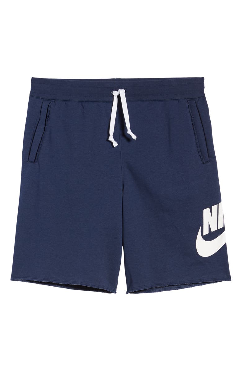 Nike Sportswear Alumni Shorts, Alternate, color, Midnight Navy/ White