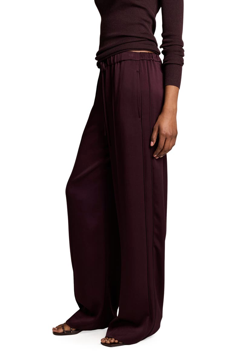 Pintuck Drawstring Pants, Alternate, color, BLACKBERRY