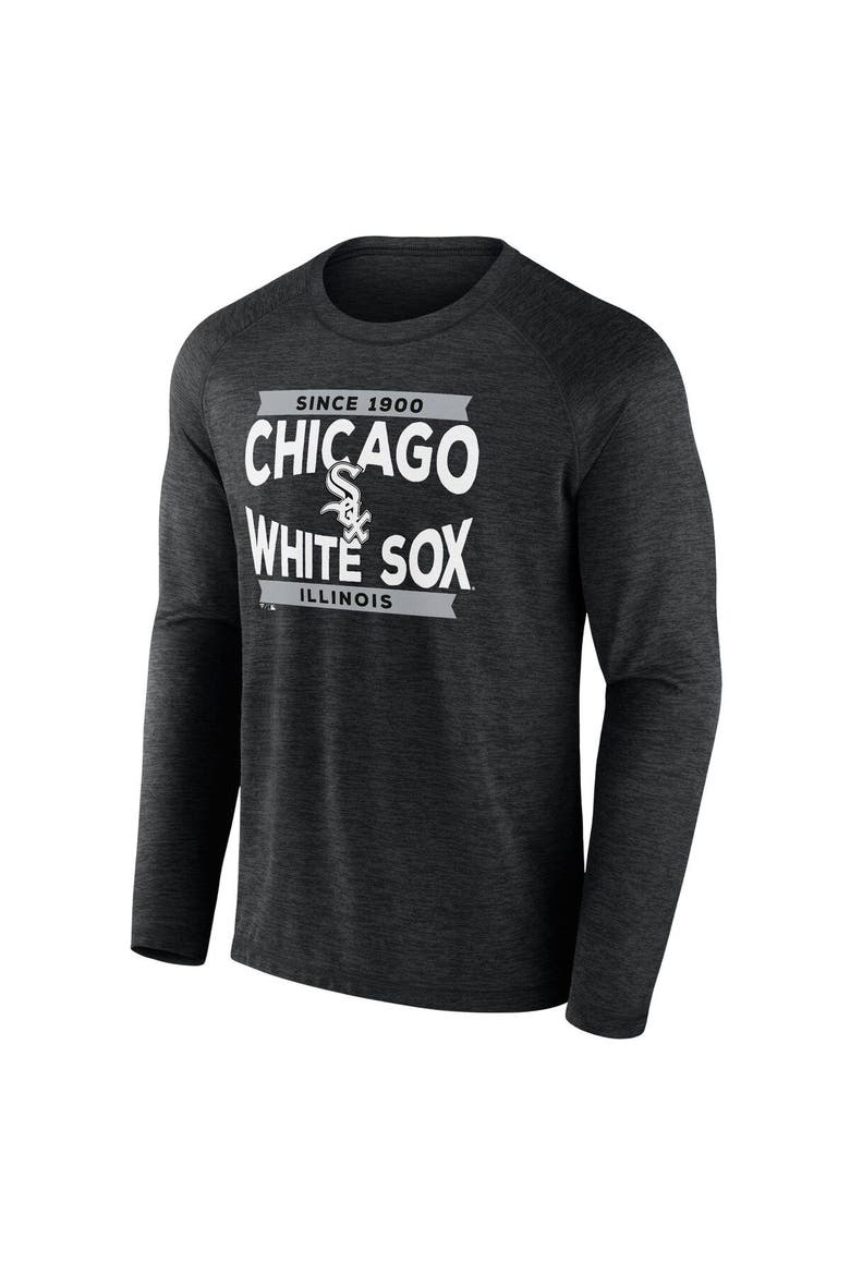 Men's Fanatics Branded Black Chicago White Sox Heroic Play Raglan Long Sleeve T-Shirt, Alternate, color, Black