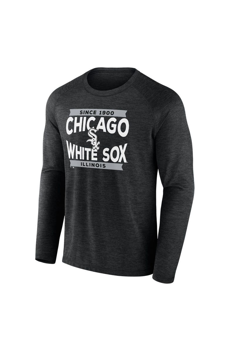 FANATICS Men's Fanatics Branded Black Chicago White Sox Heroic Play Raglan Long Sleeve T-Shirt, Alternate, color, Black
