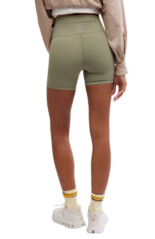 Shop Free People Fp Movement Never Better Bike Shorts In Sage Stone