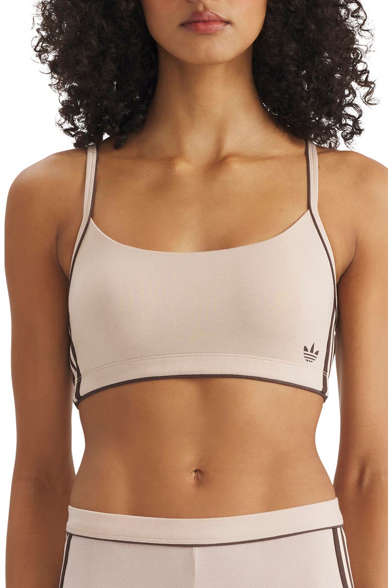 Scoop Cotton Blend Jersey Bralette, Main, color, STONE KHAKI