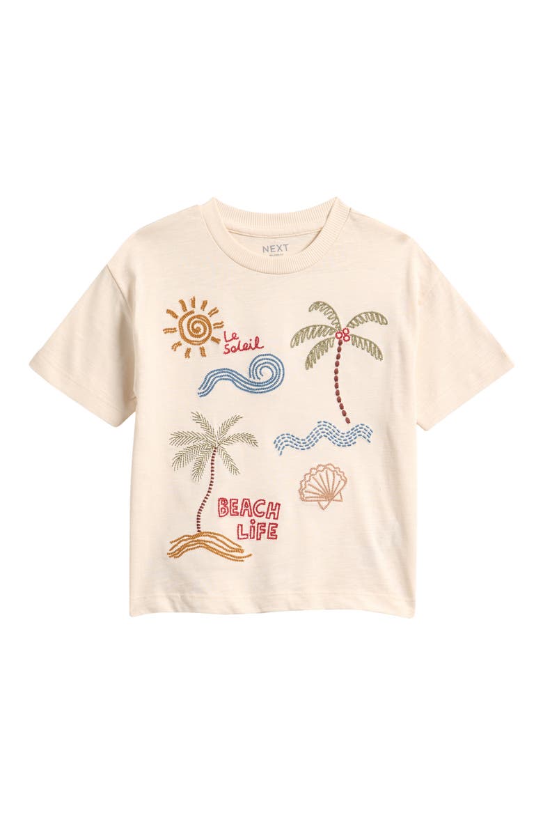 Kids' Le Soleil Embroidered T-Shirt, Main, color, NEUTRAL