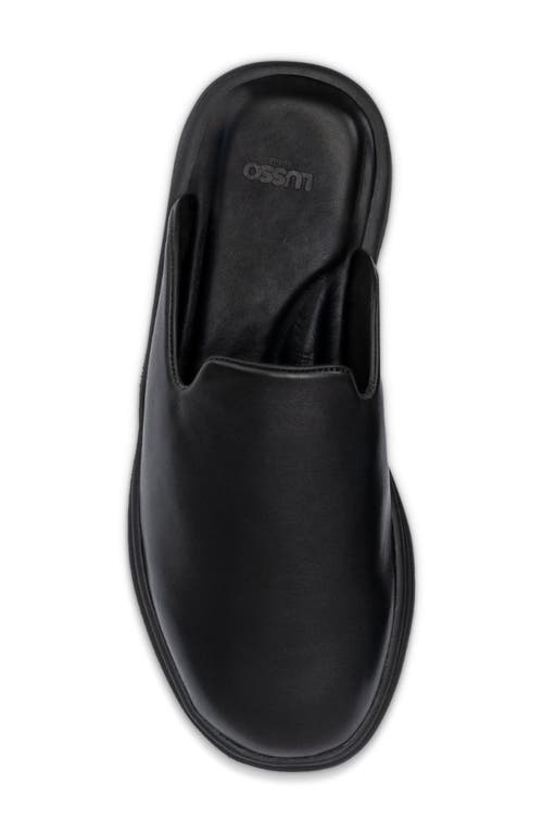 Lusso Cloud Men's Pelli Leather Slides In Jet Black/matte