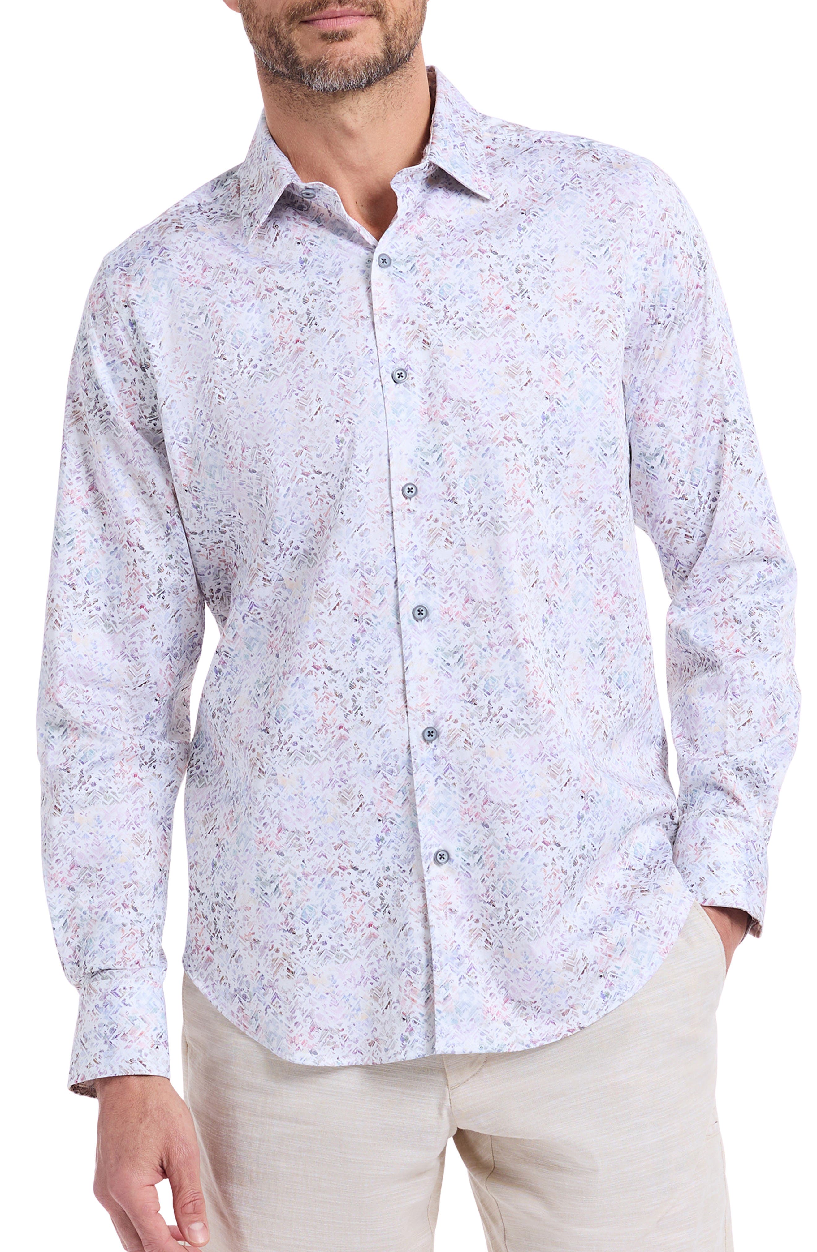 Liverpool Stretch Cotton Button-Up Shirt