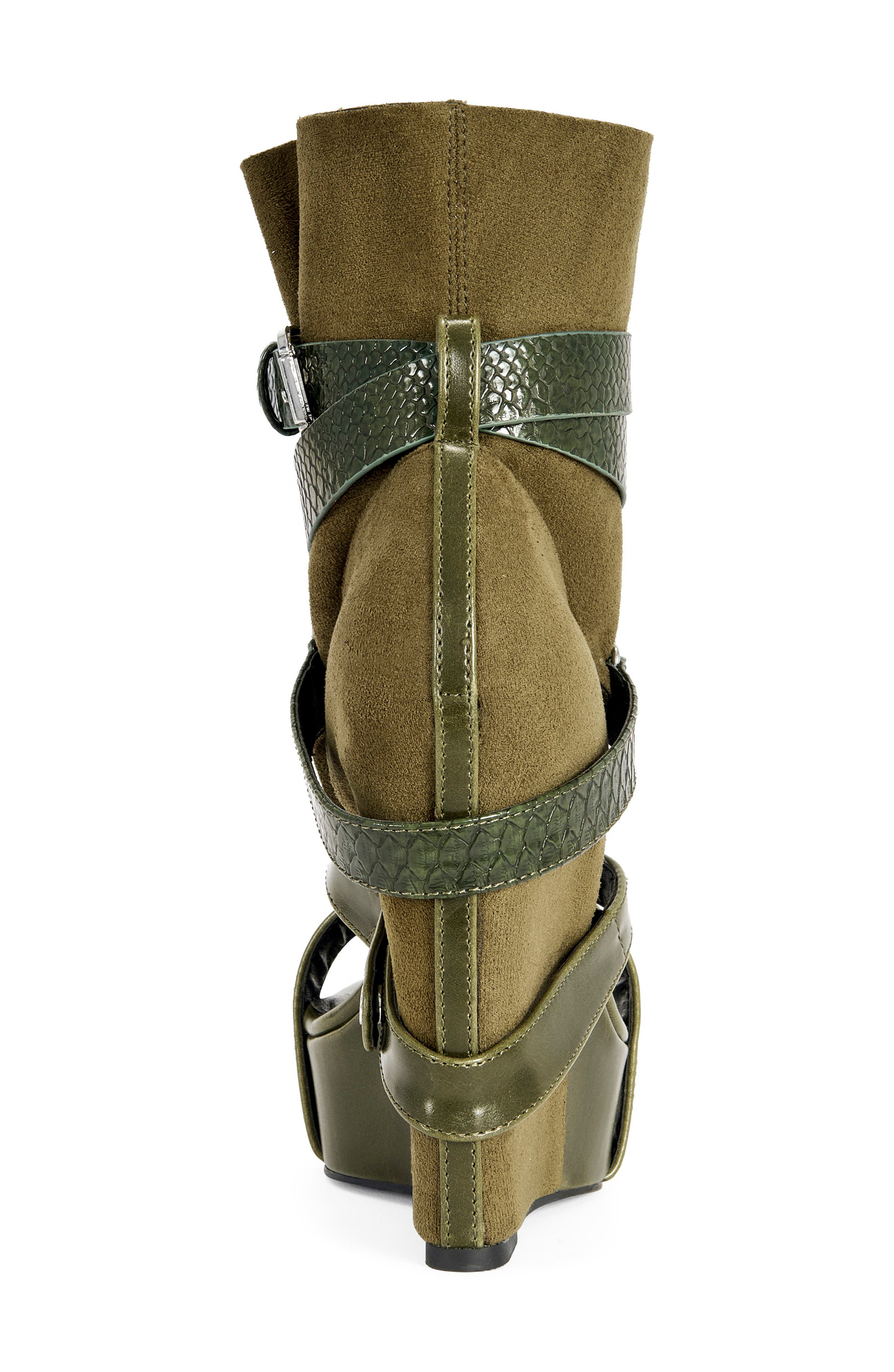 Rothko Platform Wedge Sandal, Alternate, color, OLIVE