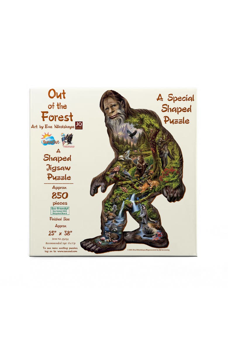 Sunsout Out of the Forest 850 piece Jigsaw Puzzle for Adults Special Shape, Alternate, color, Multicolor