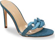 CHASE AND CHLOE Chunky Link Stiletto Mule Sandal