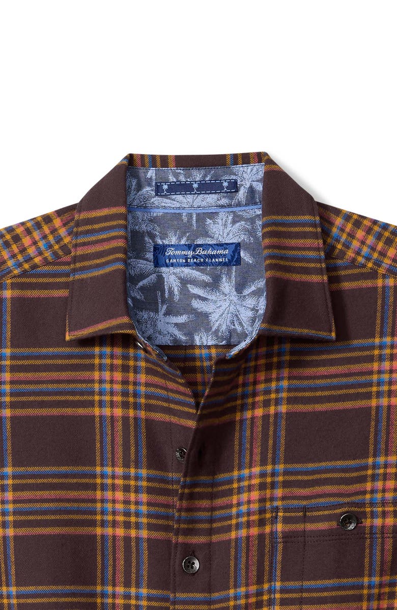 Tommy Bahama Canyon Beach Camano Plaid Cotton Flannel Button-Up Shirt, Alternate, color, Tread