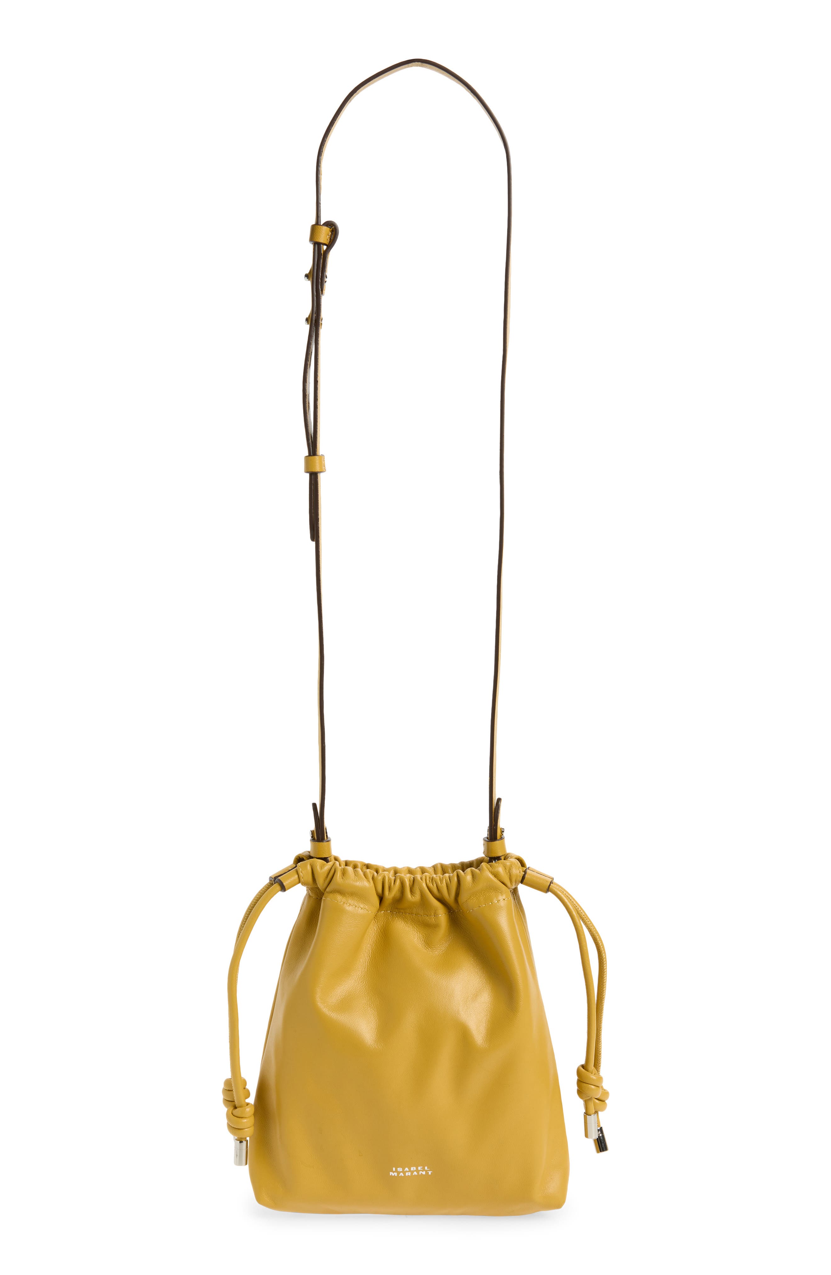 Silven Mini Leather Tote, Main, color, GOLDEN YELLOW