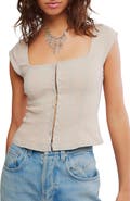 Free People Marilyn Denim Corset Top