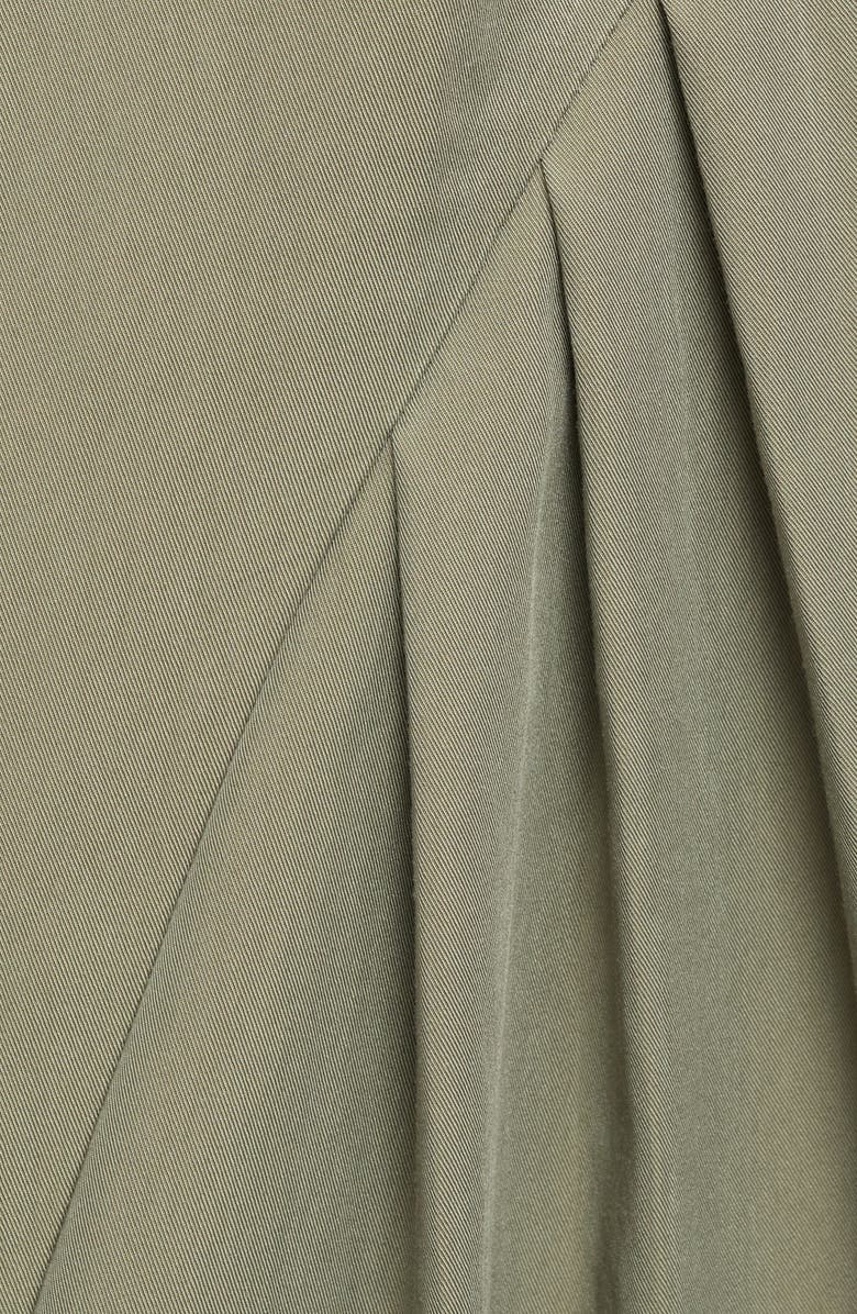 MANGO Pleated Sleeveless Minidress, Alternate, color, Khaki Green