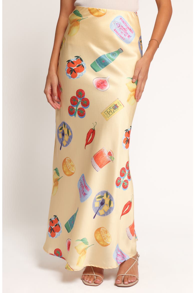 Kinsey Satin Maxi Skirt, Main, color, YELLOW
