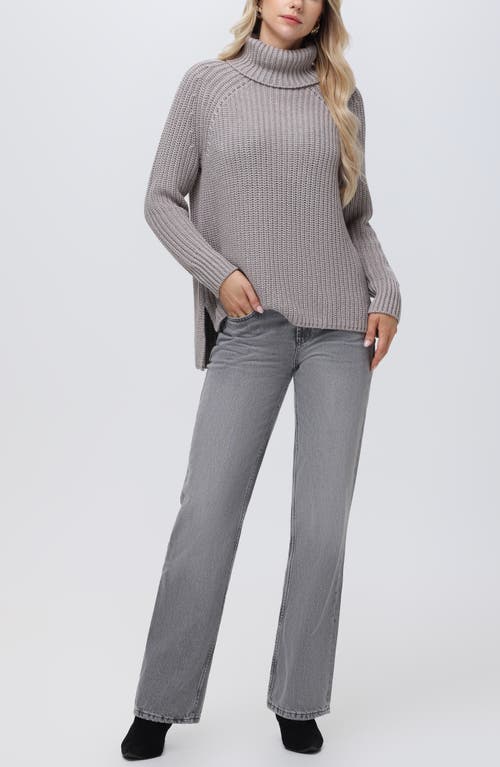 525 Stella Cotton Turtleneck Sweater In Taupe Heather