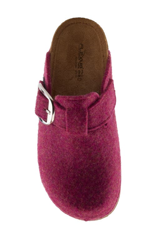 Flexus By Spring Step Giller Boiled Wool Clog In Burgundy