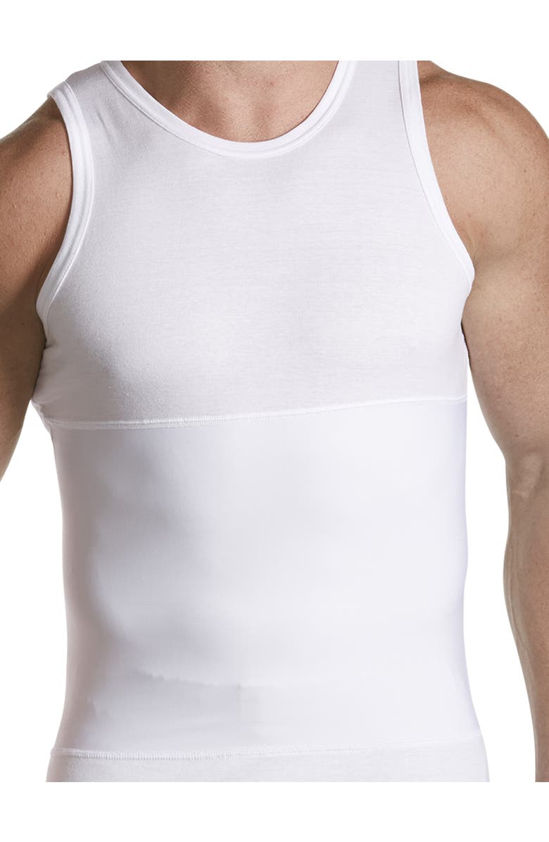 Harbor Bay by DXL Big & Tall Shapewear Tank T-Shirt, Alternate, color, White