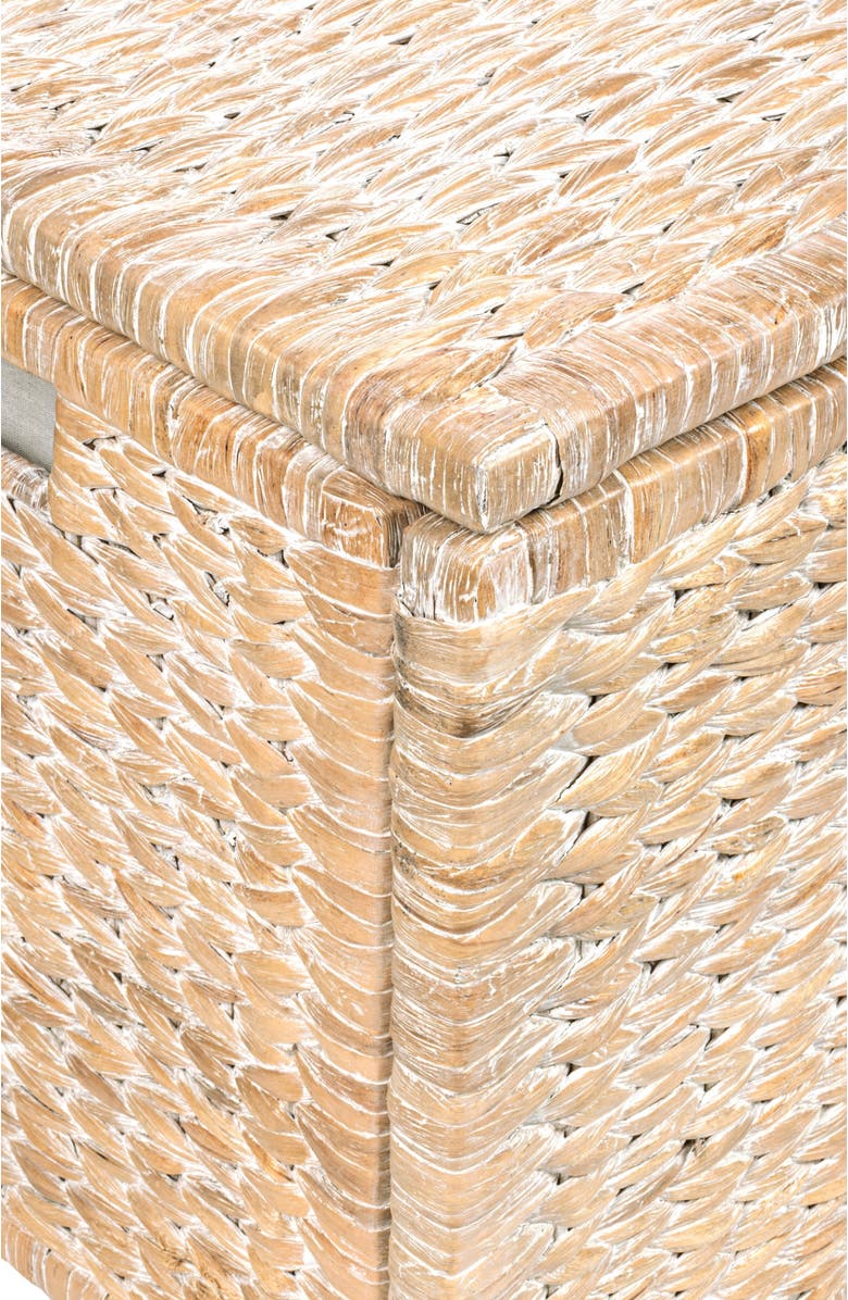 HAPPIMESS Anada Handwoven Wicker Weave Storage Trunk, Alternate, color, White Wash