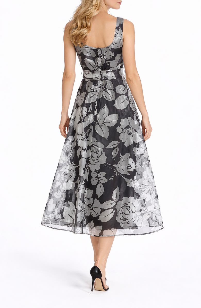 Marina Floral Organza Cocktail Dress, Alternate, color, 