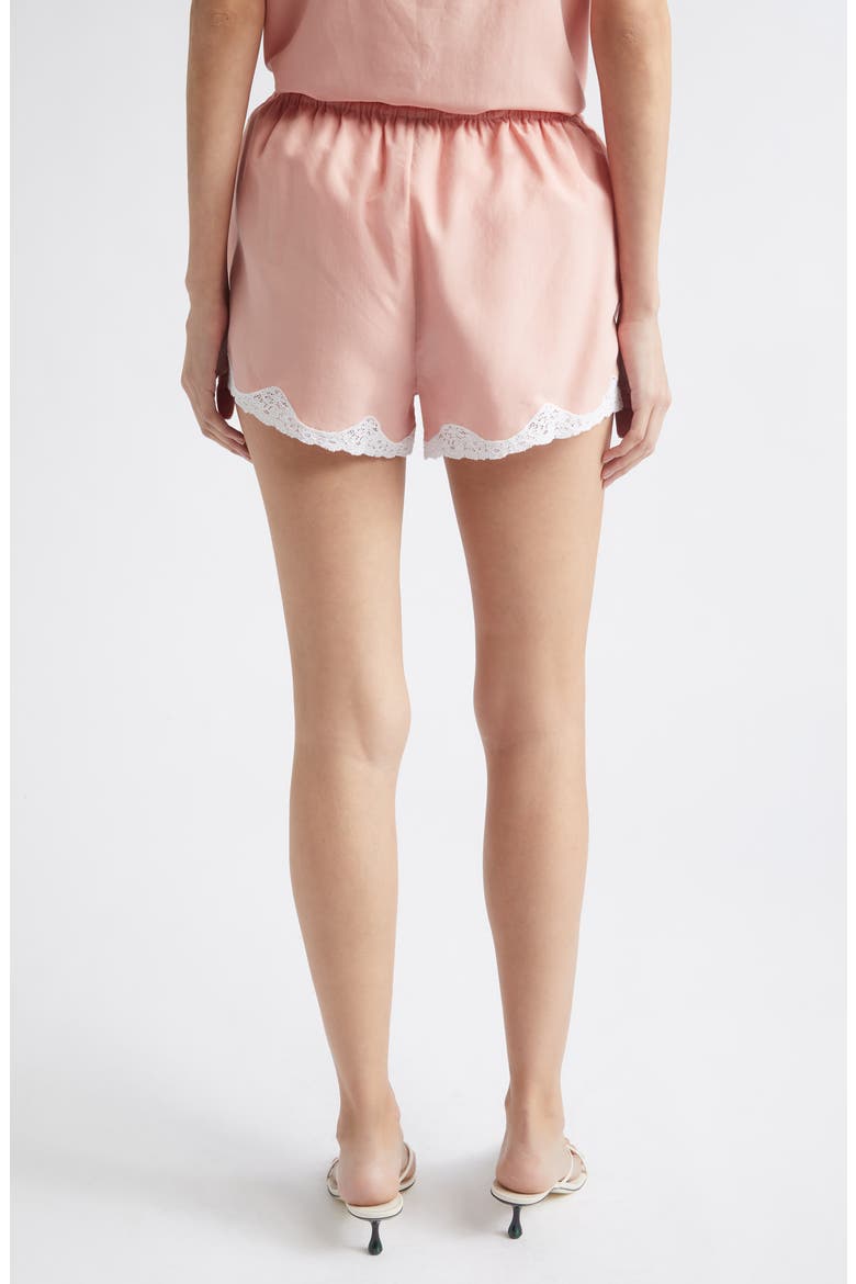 Tabitha Lace Trim Tencel™ lyocell Shorts, Alternate, color, BLOSSOM