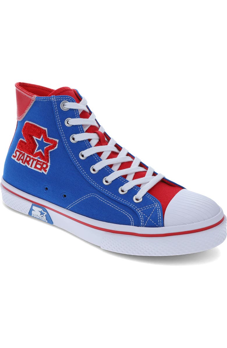 STARTER Tradition 71 High Top Sneaker, Main, color, Blue/ Red