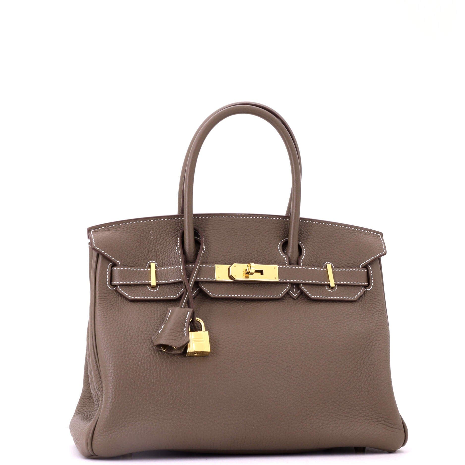 Pre-Owned Hermes Birkin Handbag Grey Togo with Gold Hardware 30, Alternate, color, Etoupe
